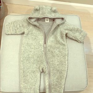 Gap baby Sherpa bear one piece 3-6 months